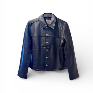 Frye New with tags Lamb Leather Jacket, lined, black, women’s large